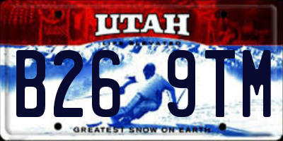 UT license plate B269TM