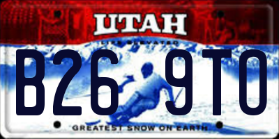 UT license plate B269TO