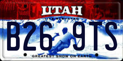 UT license plate B269TS