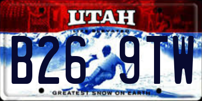 UT license plate B269TW