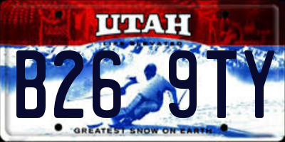 UT license plate B269TY