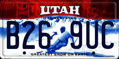 UT license plate B269UC