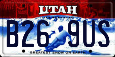 UT license plate B269US