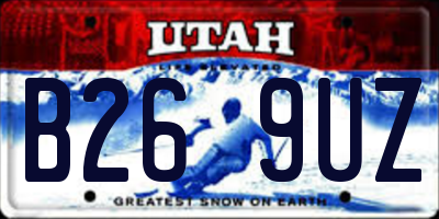 UT license plate B269UZ