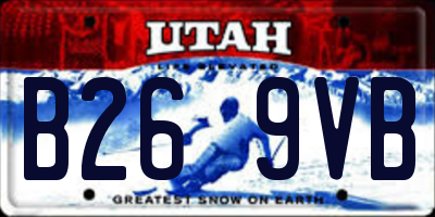 UT license plate B269VB