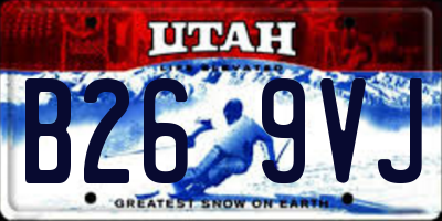 UT license plate B269VJ