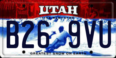 UT license plate B269VU
