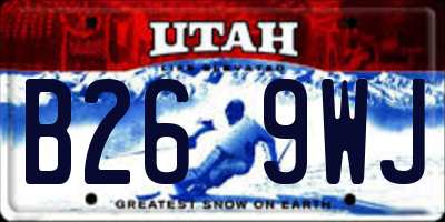 UT license plate B269WJ