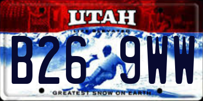 UT license plate B269WW