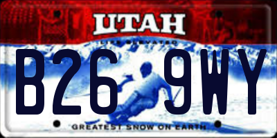 UT license plate B269WY