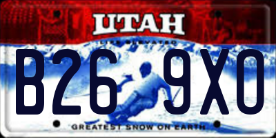 UT license plate B269XO