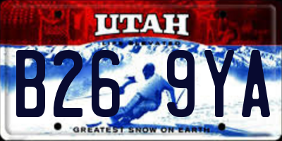 UT license plate B269YA