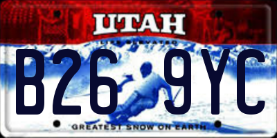 UT license plate B269YC