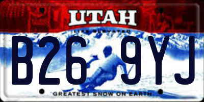 UT license plate B269YJ