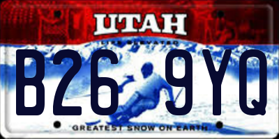 UT license plate B269YQ