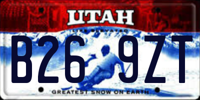 UT license plate B269ZT