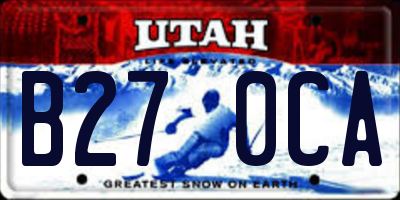 UT license plate B270CA