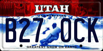 UT license plate B270CK