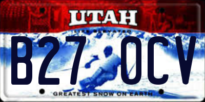 UT license plate B270CV