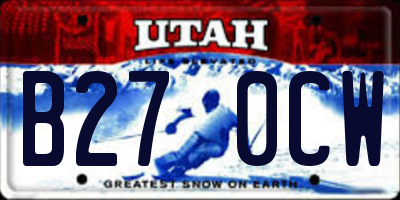 UT license plate B270CW