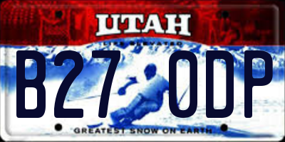 UT license plate B270DP