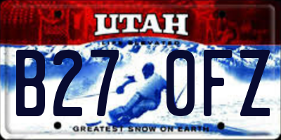 UT license plate B270FZ
