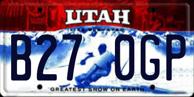 UT license plate B270GP
