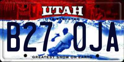 UT license plate B270JA