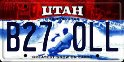 UT license plate B270LL