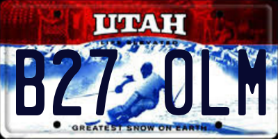 UT license plate B270LM
