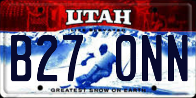 UT license plate B270NN