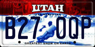 UT license plate B270QP