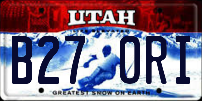 UT license plate B270RI
