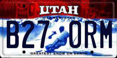 UT license plate B270RM