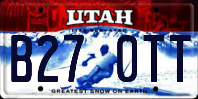 UT license plate B270TT