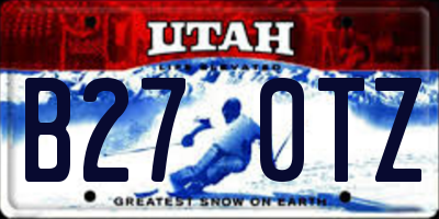 UT license plate B270TZ