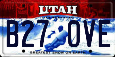 UT license plate B270VE