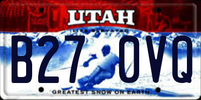 UT license plate B270VQ