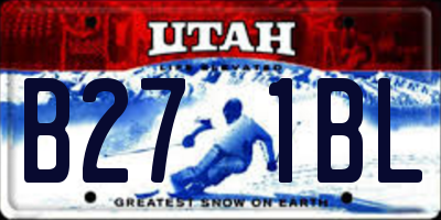 UT license plate B271BL