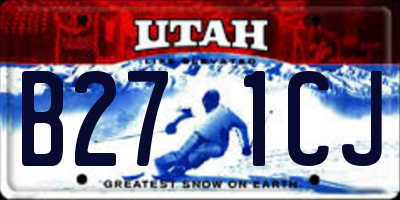 UT license plate B271CJ