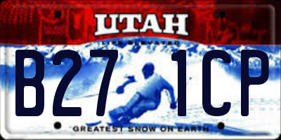 UT license plate B271CP