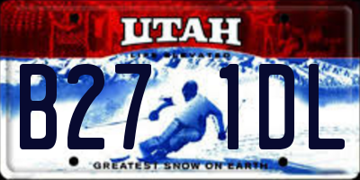 UT license plate B271DL