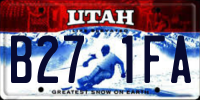 UT license plate B271FA
