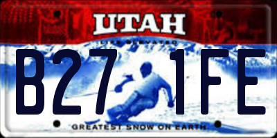UT license plate B271FE