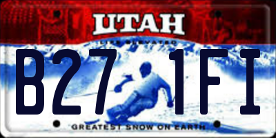 UT license plate B271FI