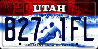 UT license plate B271FL