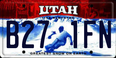 UT license plate B271FN
