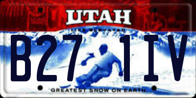 UT license plate B271IV