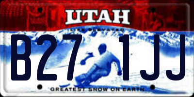 UT license plate B271JJ