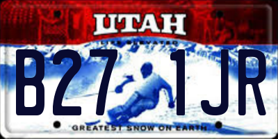 UT license plate B271JR